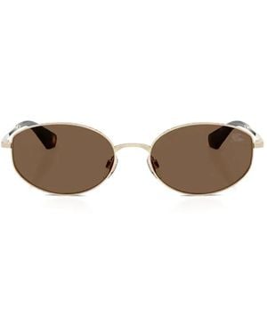 Burberry Oval-Frame Sunglasses - Metallic
