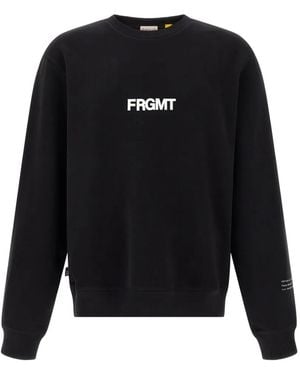 Moncler X Fragment Logo-Print Cotton Hoodie - Black