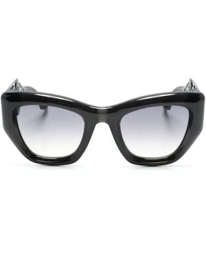 Etro Logo-Engraved Cat-Eye Sunglasses - Black