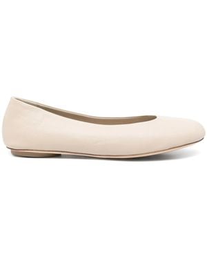 Weekend by Maxmara レザーフラットシューズ - ナチュラル