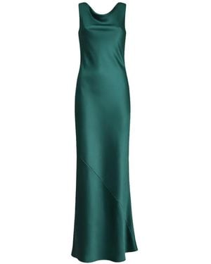 Blanca Vita Draped Cowl-Neck Maxi Dress - Green
