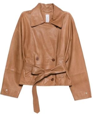 Bully Jacke aus Leder - Braun