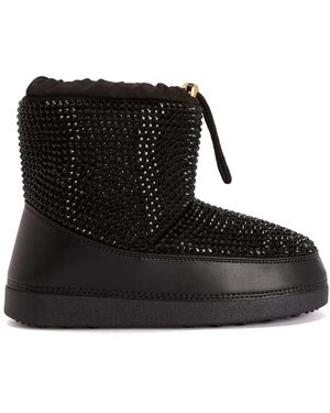 Giuseppe Zanotti Gz-Aspen Rhinestone-Embellished Boots - Black