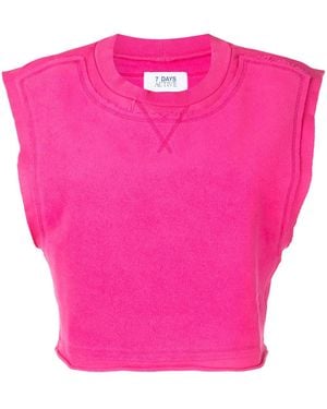 7 DAYS ACTIVE Klassisches Cropped-Top - Pink