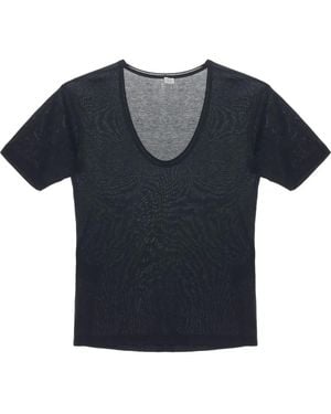 TOTEME Scoop-Neck T-Shirt - Blue