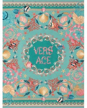 Versace Underwater Barocco Zijden Sjaal - Blauw