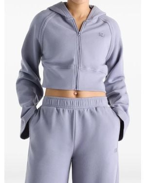 New Balance Hoodie Zippé À Coupe Raccourcie Coastal En Molleton - Blue