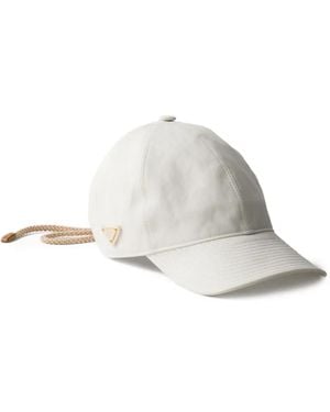 Prada Satin Baseball Cap - White