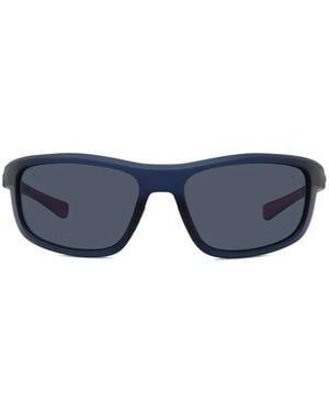Vuarnet Racing 10 Rectangle-Frame Sunglasses - Blue