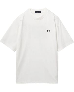 Fred Perry Logo-Embroidered T-Shirt - White