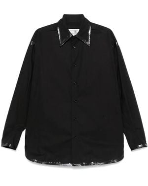 MM6 by Maison Martin Margiela Camicia Con Bordo Cerato - Nero