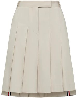 Thom Browne Pleated Mini Skirt - White