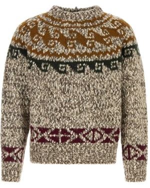 Moncler Pull Fair Isle En Maille Épaisse - Neutre