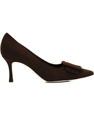 Manolo Blahnik Maysale Heeled Pumps - Brown