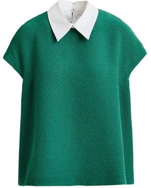 Essentiel Antwerp ポロカラーブラウス - グリーン