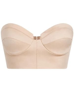 Elisabetta Franchi Strapless Top - Natural