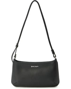 Palm Angels Giorgina Leather Shoulder Bag - Black