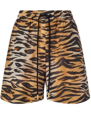 Pinko Drawstring Print Shorts - Multicolour