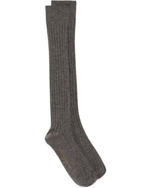 Dolce & Gabbana Gerippte Socken - Grau