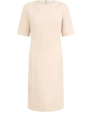Peserico Short-Sleeve Midi Dress - Natural