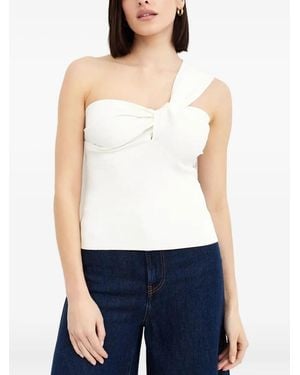 P.A.R.O.S.H. ノットディテール ワンショルダーブラウス - ホワイト