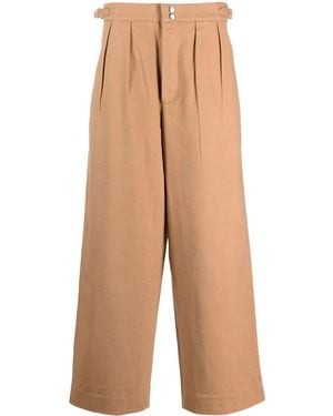 Bode ハイウエスト ワイドパンツ - ナチュラル