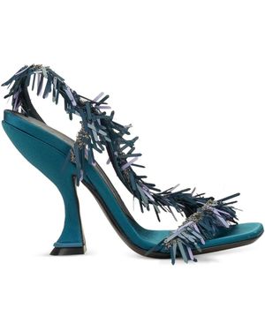 Lanvin Sandalias Rita Con Tacón De 105 Mm - Azul