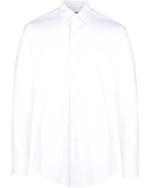 BOSS Hank Long-Sleeve Cotton Shirt - White