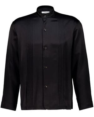Commas Pleated Silk Shirt - Blue