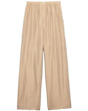 Prada Pantalones De Seda - Neutro