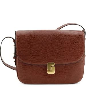 Soeur Large Bellissima Animal-Print Leather Shoulder Bag - Brown