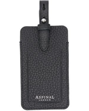 Aspinal of London Leather Tag - ブラック