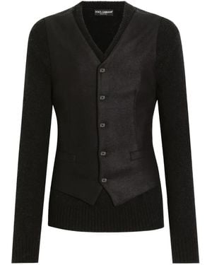 Dolce & Gabbana Sweat À Empiècements Superposés - Noir