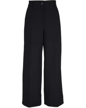 Akris Punto Chiara Hose mit weitem Bein - Schwarz