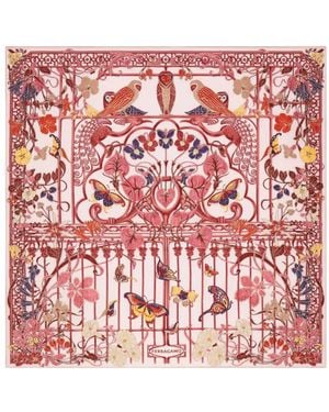 Ferragamo Liberty Print Silk Scarf - Red