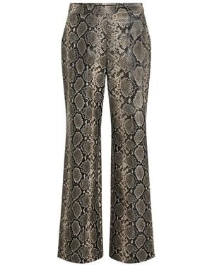 KARL LAGERFELD Pantalon Évasé À Effet Python - Gray