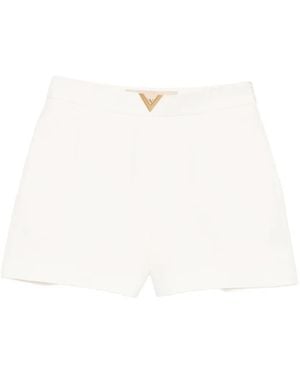 Valentino Garavani Logo-Detail Tailored Shorts - White
