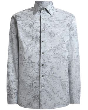 Etro Jacquard Floral Paisley Shirt - Gray