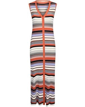 Liu Jo Stripes Midi Dress - White