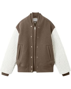 Axel Arigato Embroidered-Logo Bomber Jacket - Brown