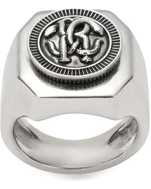 Roberto Cavalli Anello Con Sigillo - Grigio