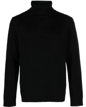Sandro Roll Neck Wool Jumper - Black