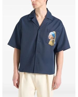 Manière De Voir Stephane Pocket Shirt - Blue