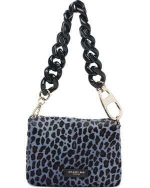 MY BEST BAG Shopper Mit Leoparden-Print - Blau