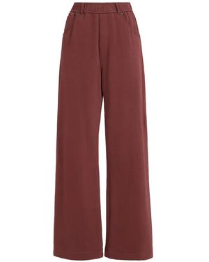 Brunello Cucinelli Cotton Smooth French Terry Pants - Red