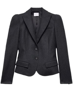7 For All Mankind Single-Breasted Peaked-Lapel Blazer - Blue
