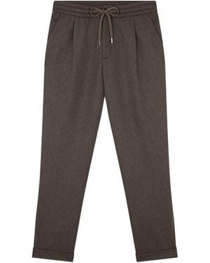 Paul & Shark Pleated Drawstring Trousers - Grey