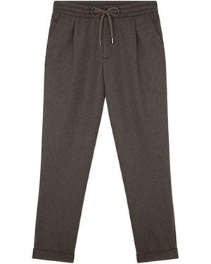 Paul & Shark Bundfaltenhose mit Kordelzug - Grau