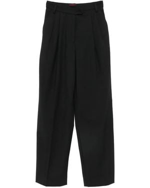 Thelatest Pleated Wide-Leg Trousers - Black