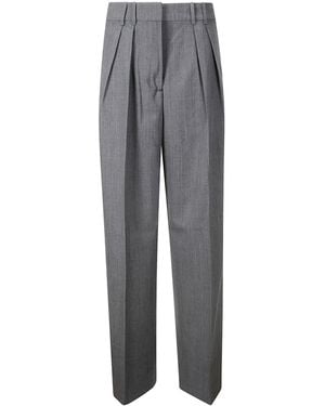 Rohe Pleated Slim-Fit Pants - Gray